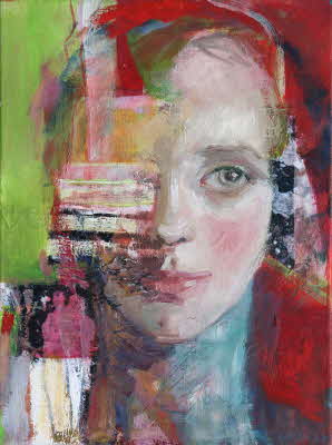 Susanne Beckh - 'Mädchenkopf', 40 x 30, Acryl, 2015