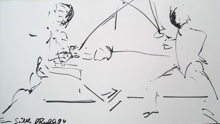 Susanne Beckh - SäbeI II, Tusche, 1994