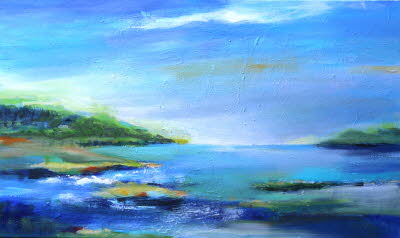 Susanne Beckh - 'Norwegen 4', 80 x 135, Acryl, 2022