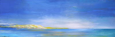 Susanne Beckh - 'Himmel und Meer', 40 x 120, Acryl, 2022