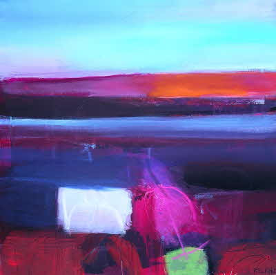 Susanne Beckh - 'Der Abend', 80 x 80, Acryl